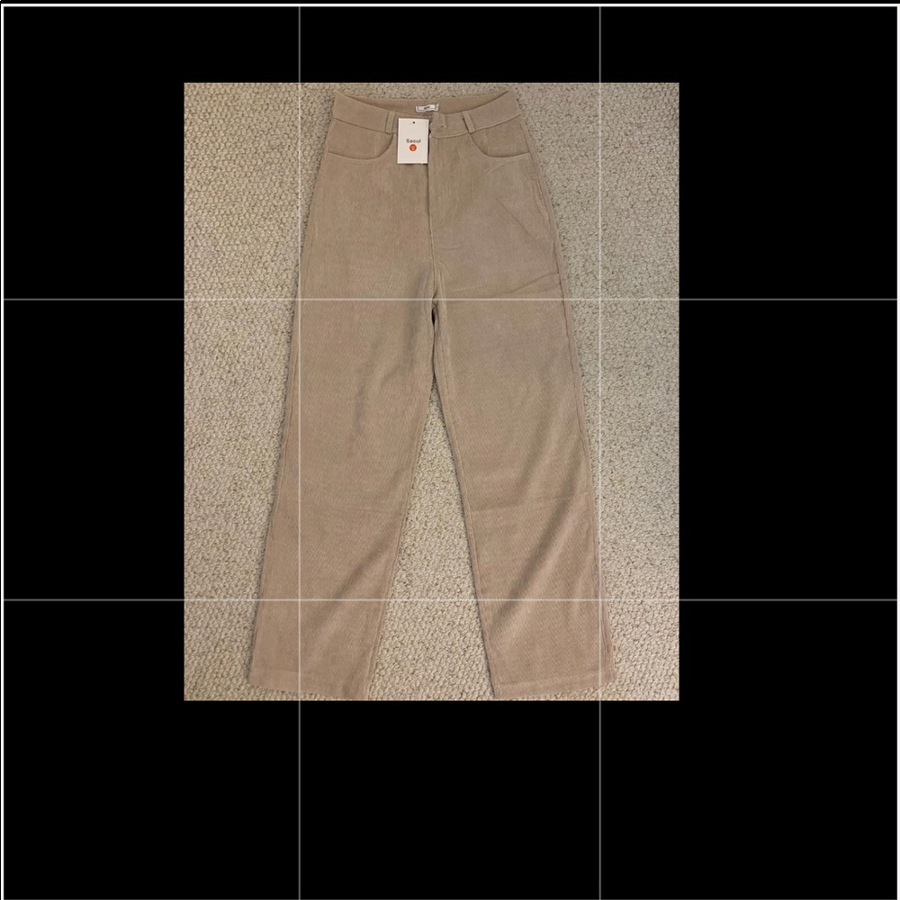 straight leg corduroy pants - Picture 2 of 2